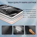 Fit Acadia Seat Covers for GMC Acadia 2007-2026(Only 5-Seat Version) - Full Set Premium Leather, Waterproof, All-Weather, Airbag Compatible, Anti-Slip, Car Seat Protectors(Black)