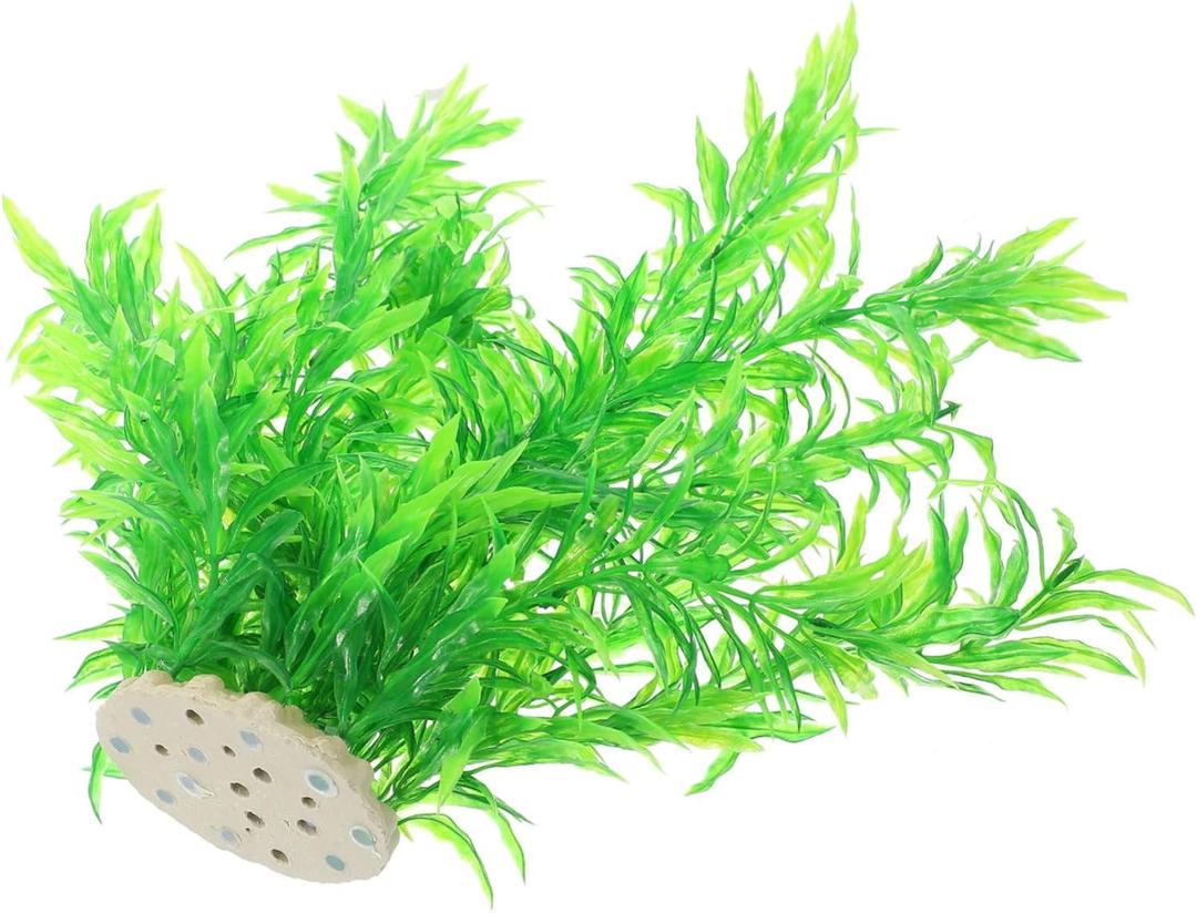 DOITOOL 4pcs Artificial Aquarium Plant Decor Safe Fish Tank Plants Aquatic Grass for Natural Fish Tank Landscape Easy Maintenance