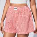 WDIRARA Women's Cheetah Print Shorts High Waisted Straight Leg Summer Leopard Boxer Shorts (L)