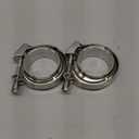 2 X 2.75 inch Quick Release V Band Clamp with Male Female Flanges 304 Stainless Steel for Exhaust Downpipes, 2 Pack