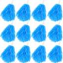 12Pack Plastic Pom Poms Cheerleading Pom Poms Sports Dance Cheer Plastic Pom Pom for Rooters,Cheering Squard,Cheering Team (Blue)
