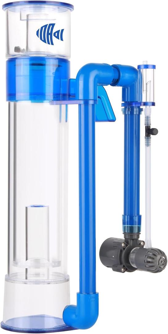 IOAOI Hang On Back Protein Skimmer for Saltwater Aquariums up to 70 Gallons, HOB, External, DC Water Pump, Not for Rimmed