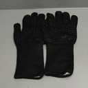 Comsmart BBQ Gloves, 1472 Degree F Heat Resistant Grilling Gloves Silicone Non-Slip Oven Gloves Long Kitchen Gloves for Barbecue, Cooking, Baking, Cutting (Black)