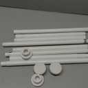 ENJOYBASICS 2 Pack Adjustable Spring Tension Curtain Rods 32 to 66 Inches, Stainless Steel White Shower Rod No Drilling for Window, Bathroom, Closet, Room Divider, 7/8" Diameter