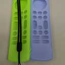 2-Pack Glowing Remote Cover for Insignia/Toshiba Smart TV Remote Controls, Anti-Slip Silicone Protective Case with Lanyard, Glow Green + Glow Blue GITD!