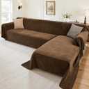 Sectional Couch Covers, 2 Pieces Washable L Shaped Couch Covers Sofa Blanket for Dogs Pet Friendly Sectional Sofa Slipcovers Furniture Covers,71"x 102"+ 71"x 110",(Large,Coffee)