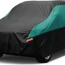 SEAZEN SUV Car Cover Waterproof All Weather, Outdoor Car Cover for Automobiles, Hail UV Snow Wind Protection, Compatible with Nissan Pathfinder, Ford Explorer,Toyota Highlander etc.(Length Up to 200") (YXL(Fit SUV-Length 191" to 200"), black)