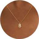 HANLI Initial Necklaces for Women - 14k Gold Plated Dainty Letter Necklace Alphabet A-Z Necklace Personalized Monogram Name Necklaces for Women Jewelry Gifts for Her