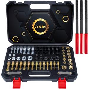 AKM 61Pcs Thread Restorer Kit, Rethread Repair Tool, UNC UNF & MetricThread Chaser Set with Thread Pitch Gauge AKM 61Pcs Thread Restorer Kit, Rethread Repair Tool, UNC UNF & MetricThread Chaser Set with Thread Pitch Gauge