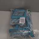 Clear Vinyl Zippered Storage Bags (3Pack) 40L Sturdy Storage Bags for Sweaters, Blankets, Comforters, Bedding Sets and Much More! (Turquoise, 18x15x9)