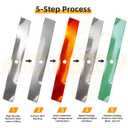 Lawneagle UC22010 Mower Blades with Blade Bolts & Washers for John Deere Z425 Z325E GX255 GX325 GX335 GX345 GX355 X320 X340 X360 X380 Decks Replaces John Deere 54 inch Mower Blades UC22010 M143520