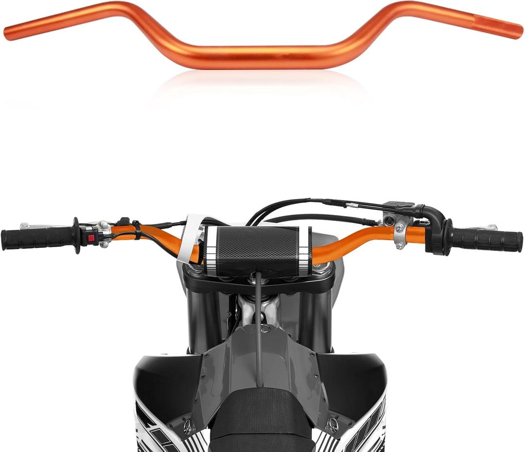 Dirt Bike Handlebars Motorcycle Handle bars 1 1/8" 28mm 120mm Rise CNC Universal For Dirt Pit Bike ATV ADV Supermoto Enduro Motocross Motorcycle Off Road Orange