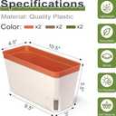 OurWarm Self Watering Pots for Indoor Plants, 6 Pack 10.5 Inch Plastic Window Herb Planter Box with Water Level Indicator, Modern Decorative Windowsill Planters for Herbs, Flowers, Seedlings