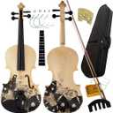 Aliyes Distinctive Artistic Violin Set Designed for Beginners/Students/adults with Hard Case,Bow,Extra Strings (4/4/Full-size)