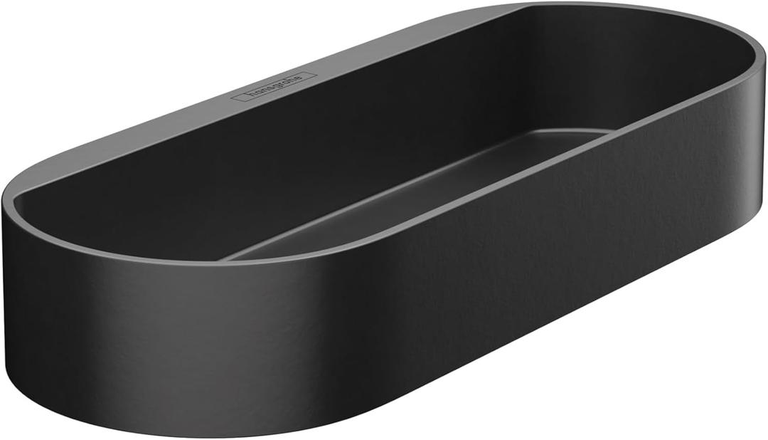 hansgrohe WallStoris 4-inch Modern Storage Basket in Matte Black, 27913670 (Shallow) hansgrohe WallStoris 4-inch Modern Storage Basket in Matte Black, 27913670 (Shallow)