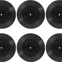 12 Inch Blank Vinyl Records Decor, 6PCS Fake Records Vintage Decorations Faux Vinyl Record Wall Display Retro Vinyl Records for Music Party Studio Home Room Wall Decor DIY Project