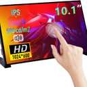 GeeekPi 10.1 Inch Capacitive Touchscreen Display, 1024x600 IPS LCD with Dual-Speaker, HDMI Portable Monitor for Raspberry Pi 5/4B/3B+/3B/B+/Zero/400, Win11/10/8/7, Free-Driver