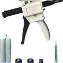 Dispenser Gun, 50ml Dispensing Gun Kit Impression Mixing Dispensing Dispenser AB Gun 1:1/1:2/10:1 or 55ML Single (50ML-1:1)
