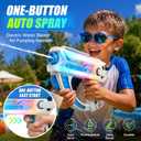 LED Electric Water Gun with Sound Effects, Automatic Water Blaster for Adults Kids, Long Range Squirt Gun for Outdoor Pool Beach Party, Summer Toy (Blue)