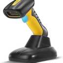 NETUM Upgraded QR Industrial Bluetooth Barcode Scanner with Charging Dock, Wireless 2D 1D Bar Code Reader 2600mAh Drop Protection Shock Dust Proof Hands Free for Windows Mac Android iOS (NT-1200)
