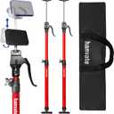 Cabinet Jacks Support Pole, 49.2"-114.2" Telescopic Quick Support Rod, Adjustable 3rd Hand Support System for Installing Upper Cabinets, Drywall Jack& Cargo Bars, 154LB Capacity, 2-Pack