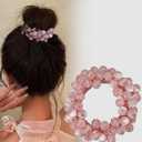 The pink beaded bracelet that doubles as a hair tie Small Youth