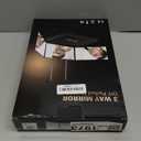 JUSRON 360 Viewing Angle Self Hair Cutting Mirror, Clear Anti-Fog HD Glass (Black Without LED Without Accessories)