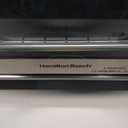 Hamilton Beach 4-Slice Toaster Oven with 5 Cooking Modes (Bake, Broil, Keep Warm Toast & Bagel) with Stay On & Auto Shutoff, 2 Rack Positions, 1100 Watts and 3 Accessories, Stainless Steel