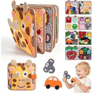 Cobelae Montessori Busy Book for Toddlers 1-3, Toddler Busy Board