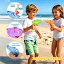 24 Pack Mini Water Gun Bulk Color Small Plastic Squirt Water Guns with Cards Plastic Bags for Kids Summer Outdoor Activities Beach Pool Party Favors 2026