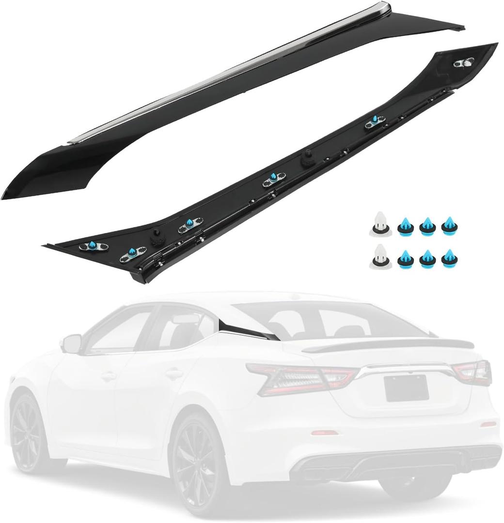 C-Pillar Windshield Outer Trim Set (Left & Right) Rear Quarter Panel Replacement for Nissan Maxima 2016 2017 2018 2019 2020 2021 Rear Passenger & Driver Side 78873-9DJ1A 78872-9DJ1A