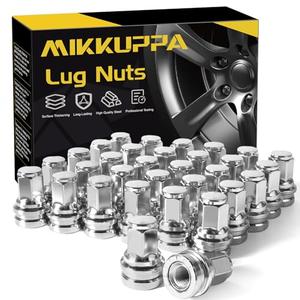 MIKKUPPA OEM M14x1.5 Lug Nuts - Replacement for 2017-2023 Ford F250 F350, 13/16" 21mm Hex Chrome Closed End Mag Seat Lug Nuts HCPZ-1012-B, HCPZ-1012-A (32pcs)