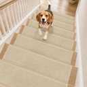 COSY HOMEER Stair Treads Non-Slip Carpet Stair Treads for Wooden Steps,15Pc | 28"x9" Soft Stair Rugs with TPE Backing Indoor Stair-Runner Rugs for Kids Elders & Pets,Warm Beige