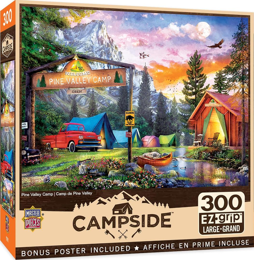 MasterPieces 300 Piece EZ Grip Jigsaw Puzzle - Pine Valley Camp - 18"x24"