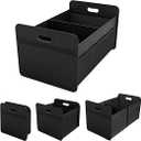 Yesod Car Trunk Organizer for SUV - Versatile Truck Bed Organizer Medium (22"x14"x12") Car Storage Organizer, Collapsible Multi Compartment Black
