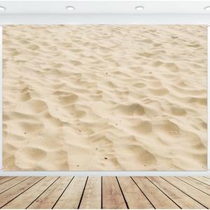 FuWeave 7x5ft Sand Beach Photography Backdrop Summer Beach Background Tropical Seaside Wall Backdrop Decorations for Wedding Birthday Baby Shower Party Photoshoot Studio Props