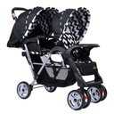 Safe Plus Foldable Twin Baby Double Stroller Kids Jogger Travel Infant Pushchair Black