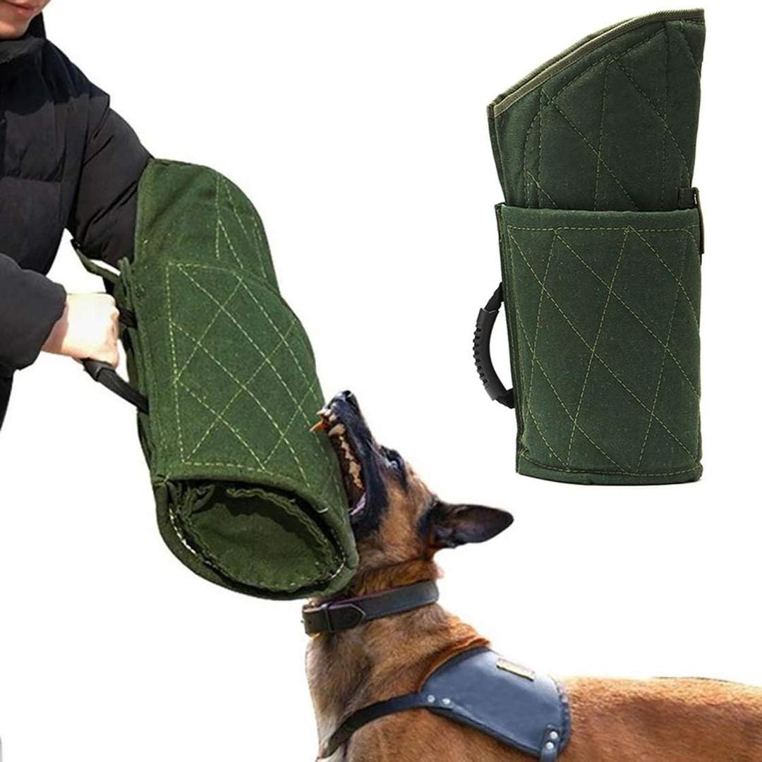 Dog Bite Sleeve Training Large Dogs, Fits Pitbull German Shepherd, K9, IPO, Best for Young Dogs Puppy Playing Biting Tugging Toy Interactive Play - Green (25"x12"in)