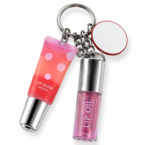 Lip Gloss, Lip Oil Keychain, Strawberry 3 pack