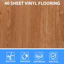 AKOLAFE 40 Sheet Vinyl Flooring 12x12 Inch Peel and Stick Floor Tile Waterproof Wood Grain Flooring Tile Clearance Self Adhesive Vinyl Floor Tiles Sticky Laminate Flooring Stick on Bathroom Kitchen RV
