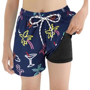 Century Star Boys Swim Trunks Shorts with Compression Liner Toddler Quick Dry Bathing Suit