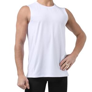 WXUP HOPS Men’s Sleeveless Performance Workout Tank Top - Moisture-Wicking & Quick Dry Gym Muscle Shirt for Running Fitness Basketball Outdoor Sports (White1, S)