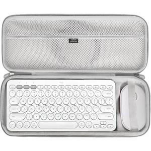 Aproca Case Compatible with Logitech Pebble 2 Combo/Pebble Keys 2 K380s Bluetooth Keyboard and M350 i345 Mouse, Portable Storage Bag for Accessories -Grey (Case Only)