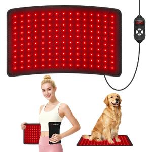 Red Light Therapy for Body, 20" Large 660nm 850nm LED Near Infrared Redlight Therapy Pad Belt Wrap for Neck Knee Shoulder Back Stomach Muscle