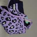 Beautikini Period Swimwear - One Piece Bathing Suit Menstrual Leakproof Swimsuit for Teen Girls and Women Purple Print Large