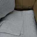 Store Bedspread Set Made of Cotton Satin, Bed Throw Double Bed 260 x 260 cm, Quilted Blanket with Pillow 60 x 80 cm, Sofa Throw Bed Blanket Quilted, All Year Round (Grey)
