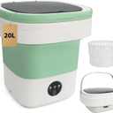 20L Portable Washing Machine with Spin Dryer, Foldable Mini Washer, 3 Wash Modes for Baby Clothes, Underwear and Socks, Ideal for Travel, Dorms and Camping
