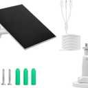 5W Solar Panel with Built-in 8000mAh Batteries for Security Camera, 5.2V Micro USB & USB-C & DC3.5mm Port for Stick Up, Outdoor Battery Camera, Waterproof, Adjustable Panel Mount, with 9.8ft/3m Cable