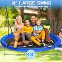 48-inch Saucer Tree Swing for Kids Adult, Larger Flying Swing for Whole Family, 700lbs Weight Capacity with Adjustable Hanging Straps
