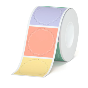 HPRT Thermal Labels for T20/T260LR, Waterproof Sticker Paper, Thermal Tape for T260LR Label Maker, 1.34" x 1.34"（34X34mm Colored Round Labels for DIY Logo Design, Jar Label, Name Tag